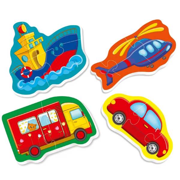 Бебі пазли Vladi Toys Транспорт, 16 елементів (VT1106-96) - Pampik