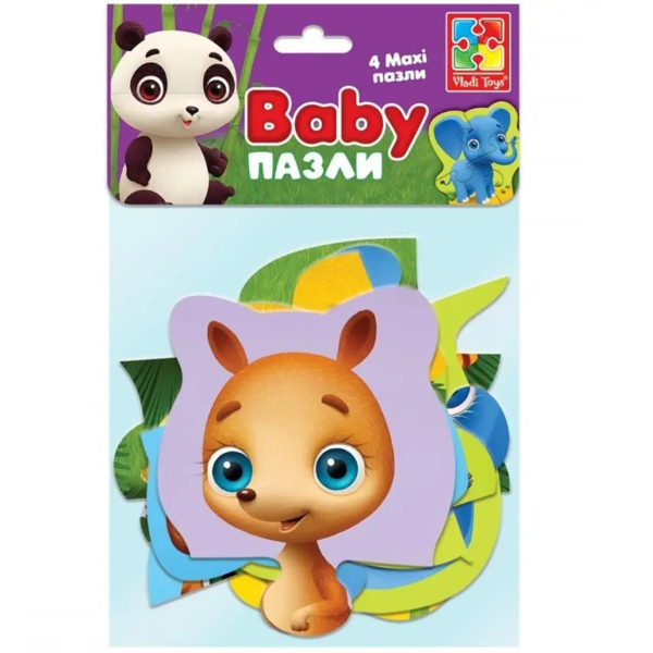 Бебі максі пазли Vladi Toys Малюк зможе Зоопарк, 12 елементів (VT1722-18) - Pampik