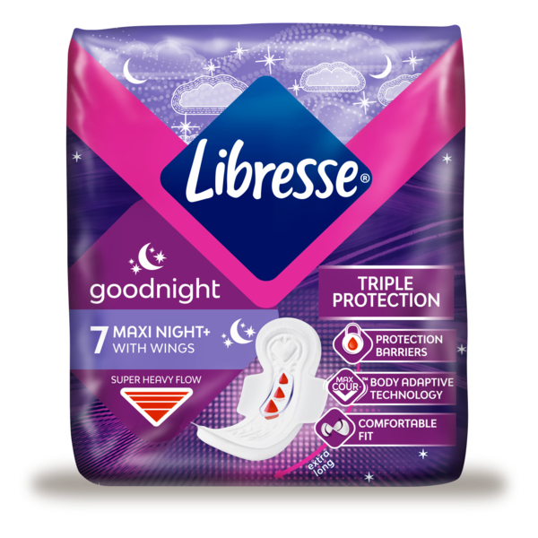 Прокладки гигиенические Libresse Goodnight Maxi, 8 шт. - Pampik - 2