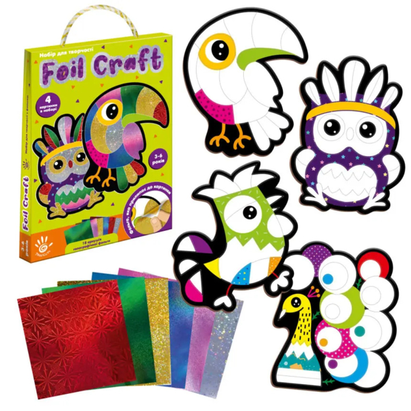 Набір для творчості Vladi Toys Foil Craft Пташки, українська мова (VT4433-12) - Pampik