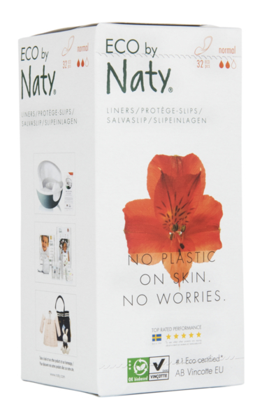 Прокладки ежедневные органические Naty Normal, 32 шт. - Pampik