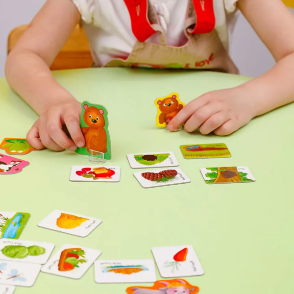 Игра настольная Vladi Toys Мини-розвивашка В лесу и на ферме, украинский язык (VT1804-46) - Pampik - 4