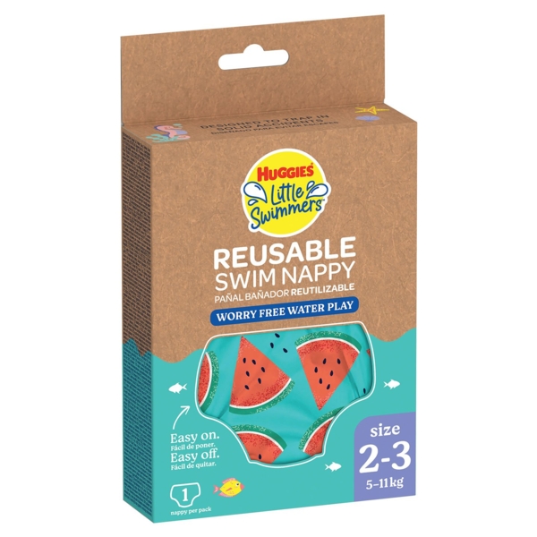 Многоразовые подгузники-трусики для плавания Huggies Little Swimmers, 2-3 (5-11 кг), 1 шт. - Pampik