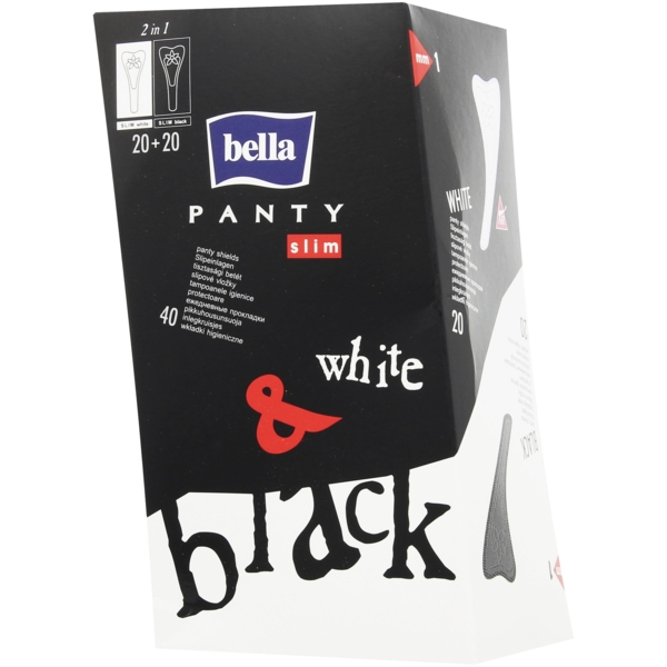 Прокладки щоденні Bella Panty Slim Black&White, 40 шт. - Pampik