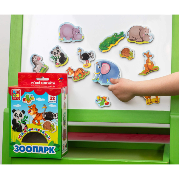 Магнитная игра Vladi Toys Мой маленький мир Зоопарк, укр. язык (VT3106-10) - Pampik - 2