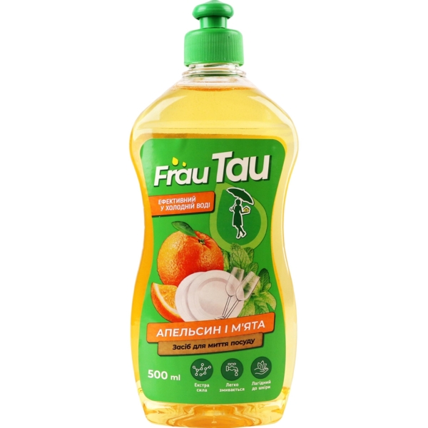 Средство для мытья посуды Frau Tau Апельсин и мята, 500 мл - Pampik