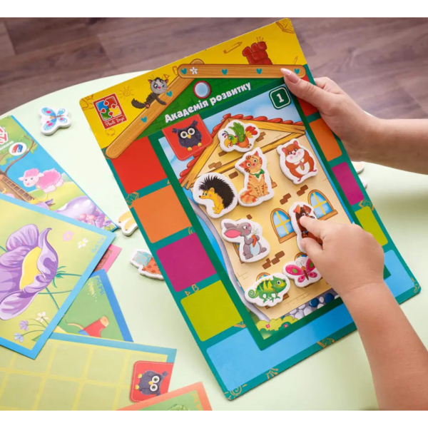 Магнитная игра с доской Vladi Toys Свойства. Академия развития. укр. язык (VT5412-03) - Pampik - 7