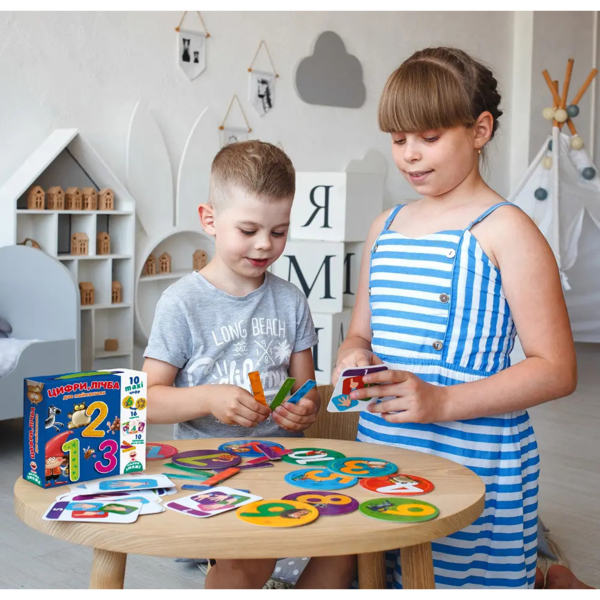 Цифры, счет Vladi Toys на магнитах для самых маленьких, укр. язык (VT2911-09) - Pampik - 4