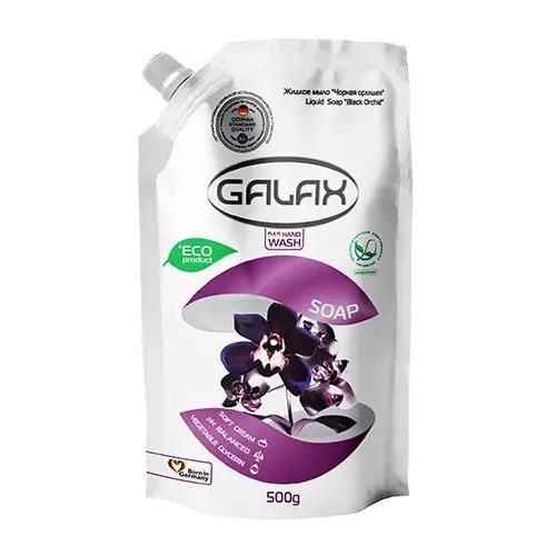 Жидкое мыло Galax Черная орхидея, дой-пак, 500 мл - Pampik