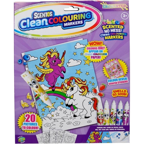 Раскраска Scentos Clean Colouring Волшебный мир (20210) - Pampik