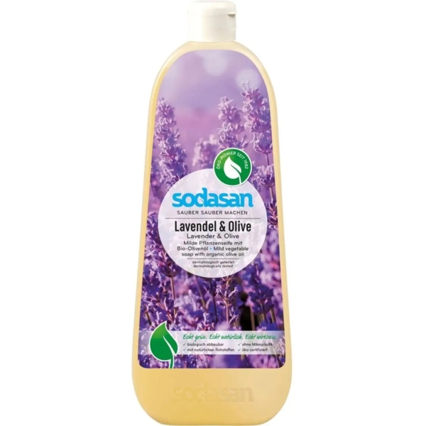 Органічне рідке мило Sodasan Lavender-Olive, 1 л - Pampik