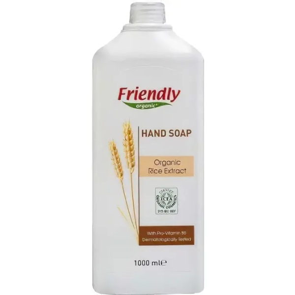 Рідке органічне мило Friendly Organic з рисовим екстрактом, 1 л - Pampik