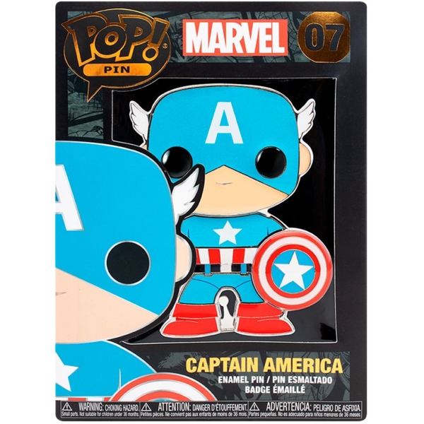 Фігурка-пін Funko Pop Marvel Капітан Америка (MVPP0008) - Pampik - 3