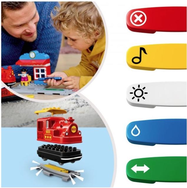 Конструктор LEGO DUPLO Town Паровоз, 59 деталей (10874) - Pampik - 3