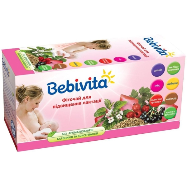 Фіточай Bebivita для підвищення лактації в пакетиках, 20 шт. - Pampik