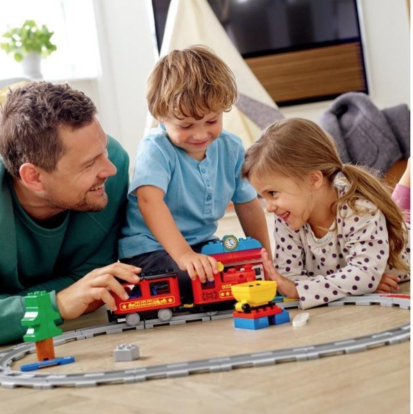 Конструктор LEGO DUPLO Town Паровоз, 59 деталей (10874) - Pampik - 7