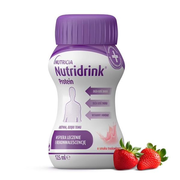 Ентеральне харчування Nutricia Nutridrink Protein зі смаком полуниці, 4х125 мл - Pampik - 2