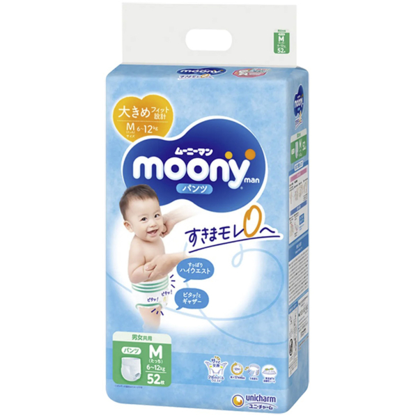 Підгузки-трусики Moony M (6-12 кг), 52 шт. - Pampik