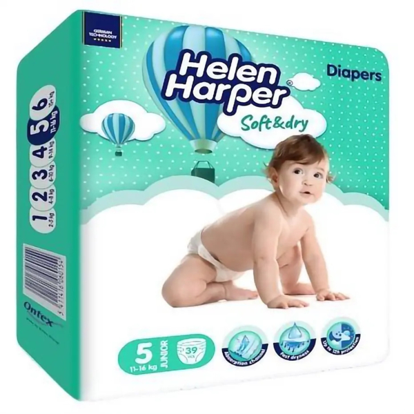 Подгузники на липучках Helen Harper Soft & Dry 5 (11-16 кг), 39 шт. - Pampik - 2