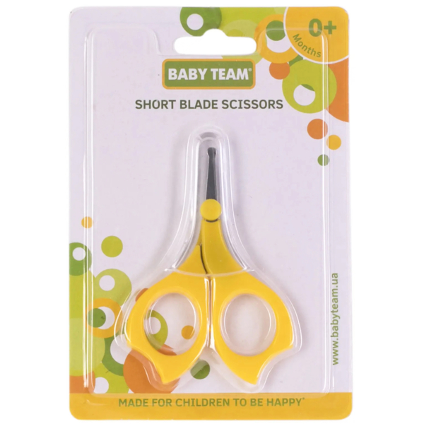 Ножиці з короткими лезами Baby Team, жовтий (7101) - Pampik - 4