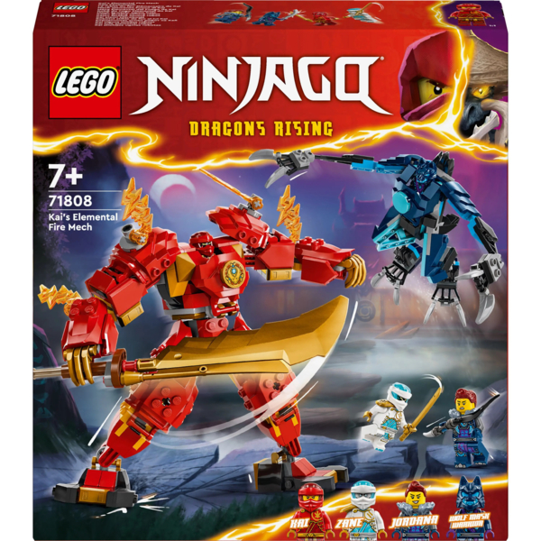 Конструктор LEGO NINJAGO Робот вогняної стихії Кая, 322 деталі (71808) - Pampik