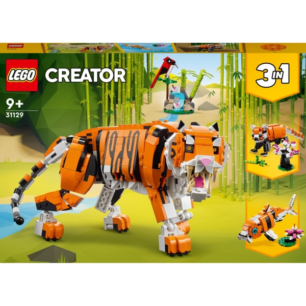Конструктор LEGO Creator 3 v 1 Величественный тигр, 755 деталей (31129) - Pampik