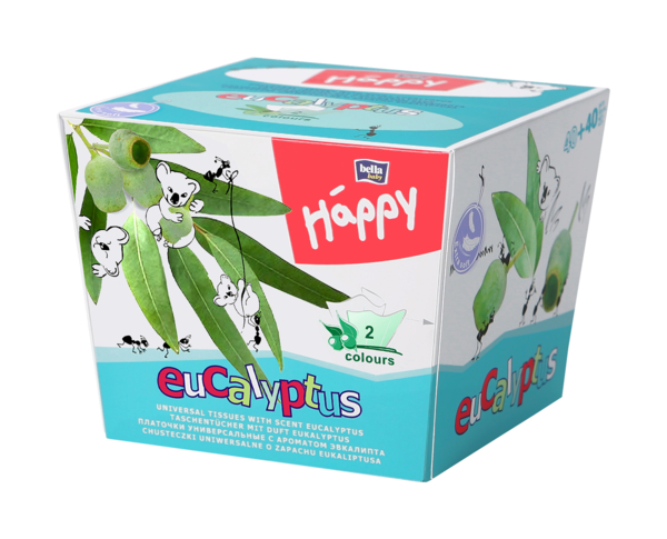 Носові хусточки Bella Baby Happy Евкаліпт, 80 шт. - Pampik
