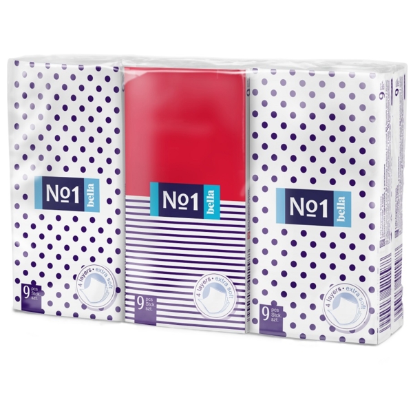 Носові хусточки Bella №1, 6 уп. по 9 шт. - Pampik