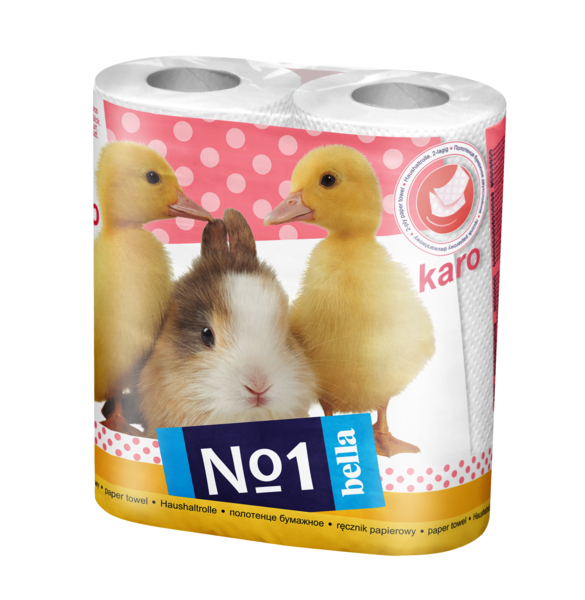 Паперові рушники Bella Karo, двошарові, 2 рулони - Pampik