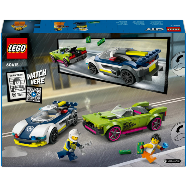 Конструктор LEGO City Преследование маслкара на полицейском автомобиле, 213 деталей (60415) - Pampik - 2