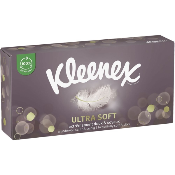 Серветки Kleenex Ultra Soft косметичні у коробці, 64 шт. - Pampik - 2