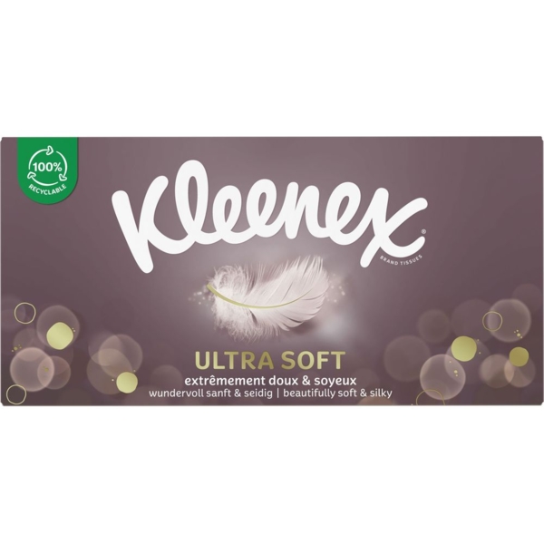 Серветки Kleenex Ultra Soft косметичні у коробці, 64 шт. - Pampik