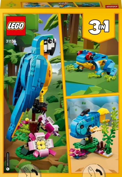 Конструктор LEGO Creator 3 v 1 Екзотичний папуга, 253 деталей (31136) - Pampik - 9