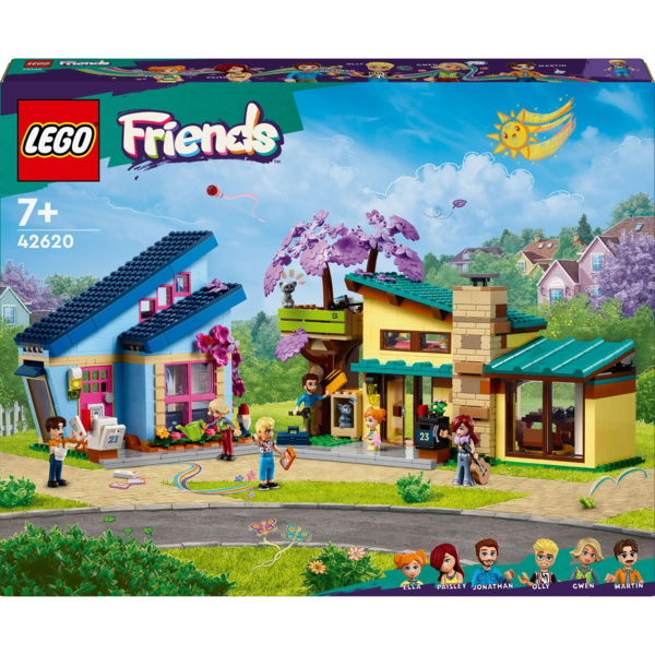 Конструктор LEGO Friends Сімейні будинки Оллі та Пейслі, 1126 деталей (42620) - Pampik