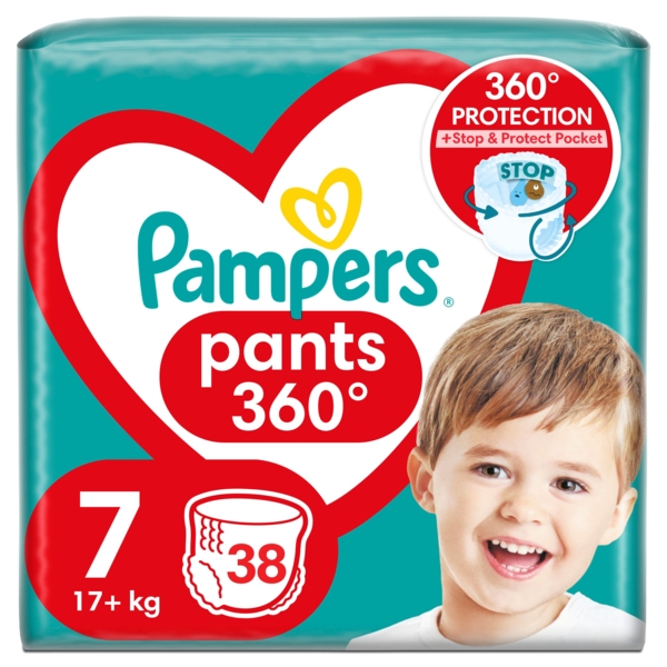 Підгузки-трусики Pampers Pants 7 (17+кг), 38 шт. - Pampik