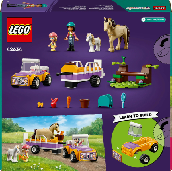 Конструктор LEGO Friends Прицеп для лошади и пони, 105 деталей (42634) - Pampik - 2
