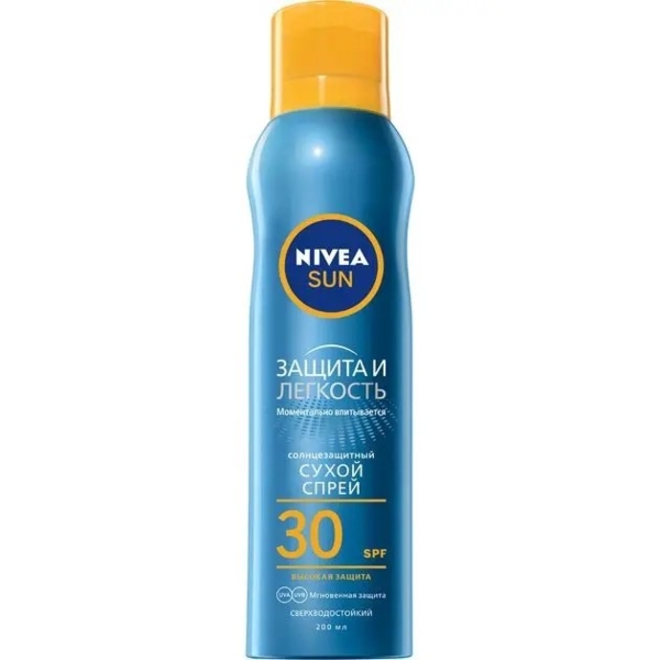 Спрей освіжаючий сонцезахисний Nivea Захист і прохолода SPF 30, 200 мл - Pampik