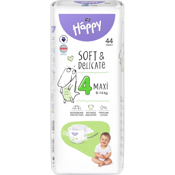 Підгузки на липучках Bella Baby Happy Maxi 4 (8-14 кг), 44 шт. - Pampik