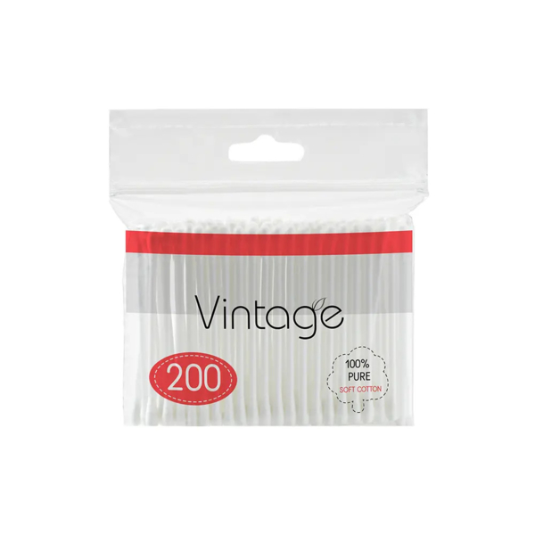 Ватные палочки Vintage Provence matin, пакет, 200 шт. - Pampik