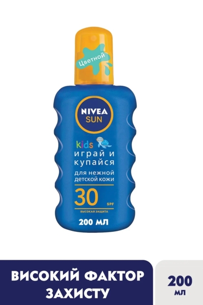 Детский солнцезащитный спрей Nivea Sun Играй и купайся, SPF 30, 200 мл - Pampik - 4