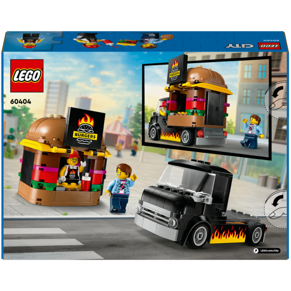 Конструктор LEGO City Вантажівка з гамбургерами, 194 деталі (60404) - Pampik - 2