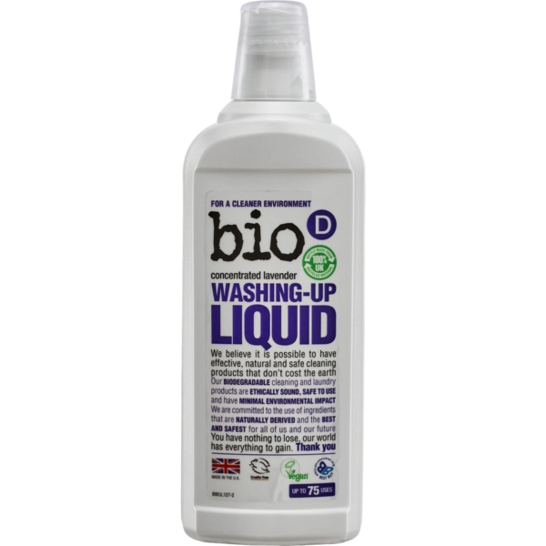 Органічна рідина для миття посуду Bio-D Washing Up Liquid Lavender лаванда, 750 мл - Pampik