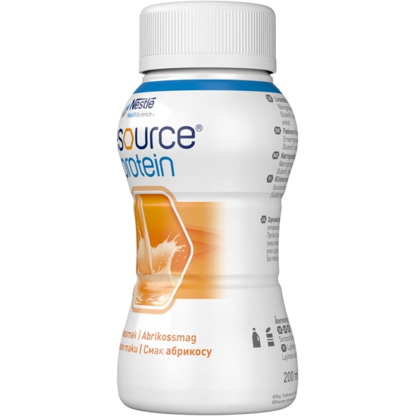 Готова молочна суміш Nestle Resource Protein Ресурс Протеїн зі смаком абрикосу, 800 мл (4 шт по 200 мл) - Pampik - 5