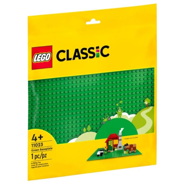 Конструктор LEGO Classic Базова пластина зеленого кольору 1 деталь (11023) - Pampik