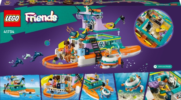 Конструктор LEGO Friends Човен морської рятувальної бригади, 717 деталей (41734) - Pampik - 9