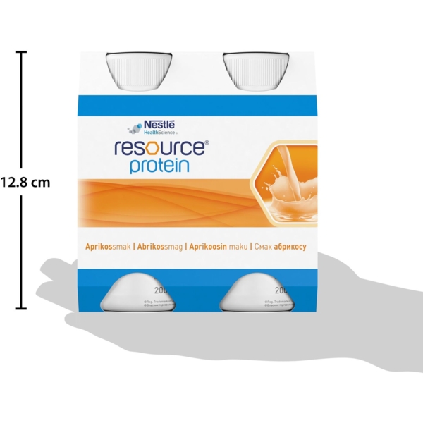 Готова молочна суміш Nestle Resource Protein Ресурс Протеїн зі смаком абрикосу, 800 мл (4 шт по 200 мл) - Pampik - 11