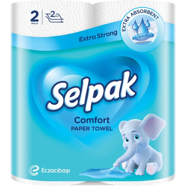 Паперові рушники Selpak Comfort двошарові, 2 рулони - Pampik