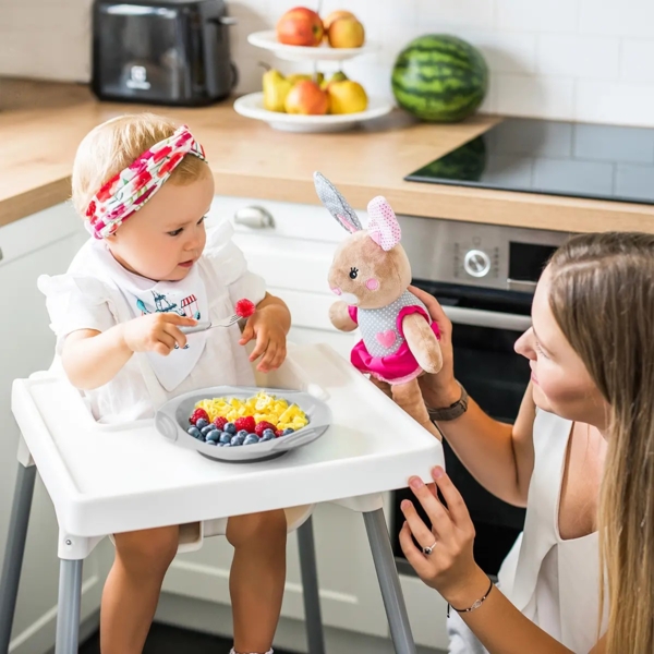 Столовые приборы из нержавеющей стали для детей BabyOno, розовый с серым (1065/02)м - Pampik - 6