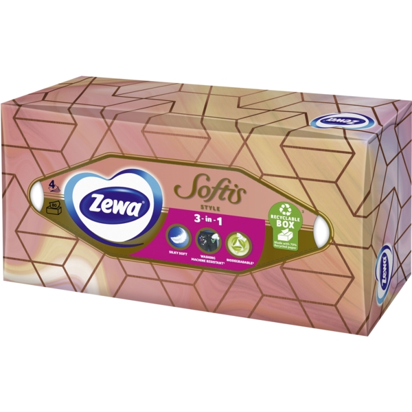 Серветки Zewa Softis чотиришарові, 80 шт. - Pampik - 5