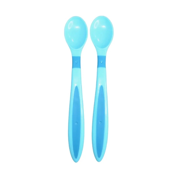 Набор ложек для кормления Курносики с длинной ручкой, голубой, 2 шт. (7060) - Pampik